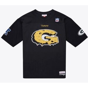 Lil Wayne x Mitchell & Ness x Green Bay Packers NFL Jersey Top Men's Large Black